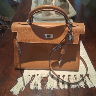 Borsa Hermes Kelly Vera Pelle Marrone