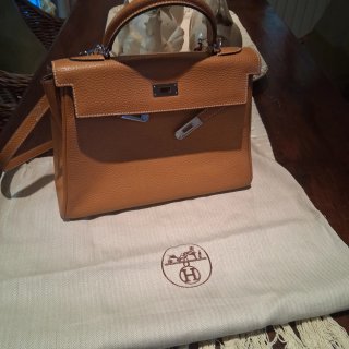 Borsa Hermes Kelly Vera Pelle Marrone