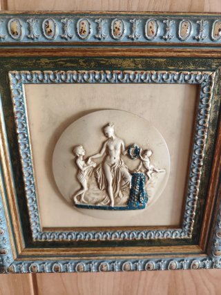 Tríptico Cuadros Clásicos Relieve Mitológico