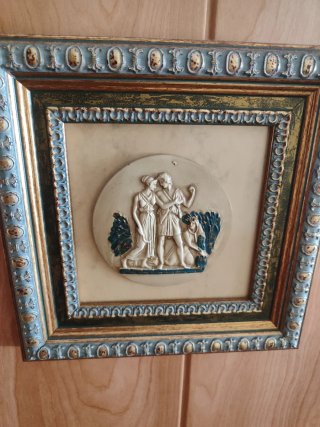 Tríptico Cuadros Clásicos Relieve Mitológico