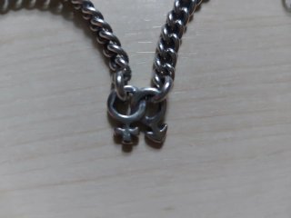 Pulsera plata símbolo Femenino & Masculino 1 de 50