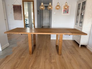 Mesa extensible roble macizo
