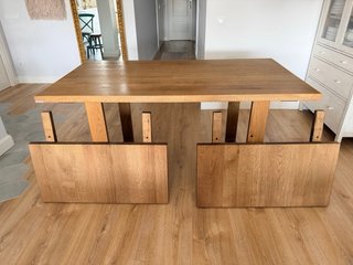 Mesa extensible roble macizo