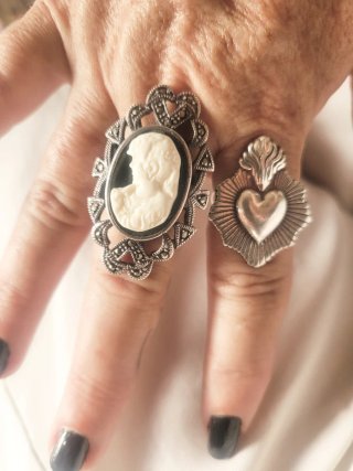 Anillo camafeo de plata