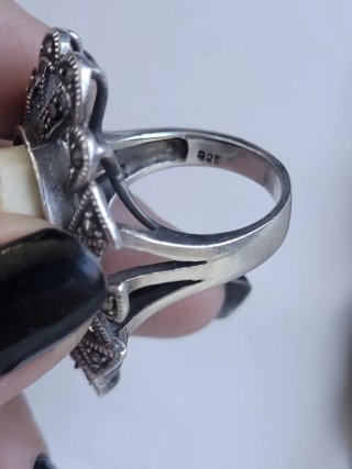 Anillo camafeo de plata