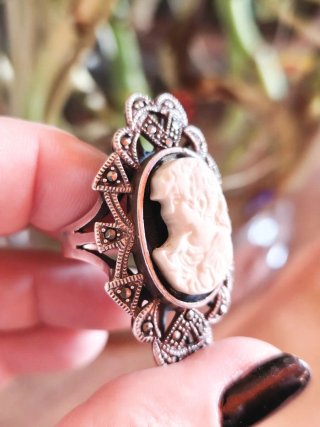 Anillo camafeo de plata