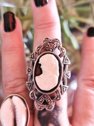 Anillo camafeo de plata