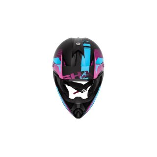 Casco Cross Shark Varial Anger Negro Azul Lila