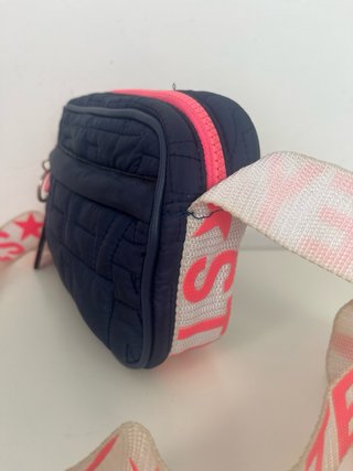 Borsa Stella McCartney trapuntata blu e rosa