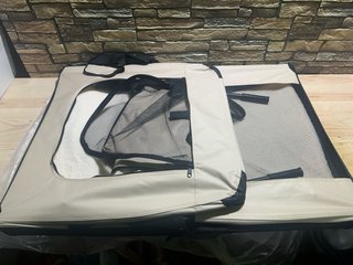 Transportín Perros Lionto Bolsa Beige/Negro XXXL