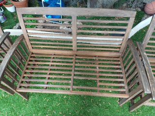 Conjunto jardín exterior de madera