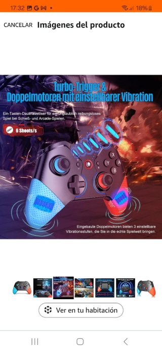 Mando Nintendo Switch Bluetooth nuevo precintad