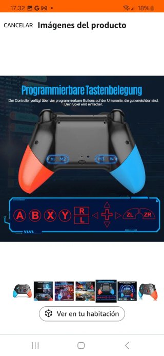 Mando Nintendo Switch Bluetooth nuevo precintad