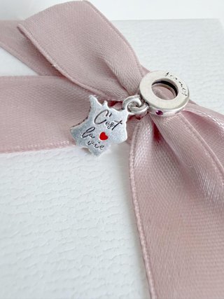 Pandora Charm C'est la vie Francia Corazón Rojo