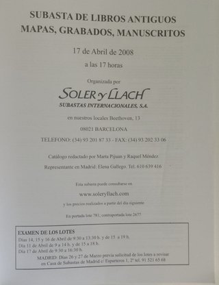 REVISTA SUBASTA LIBROS ANTIGUOS, MAPAS, GRABADOS,