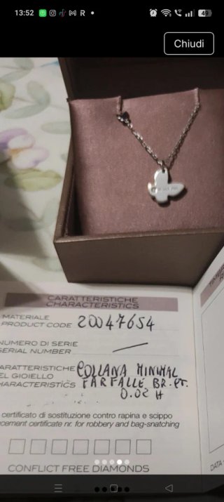 Collana 9 carati salvini
