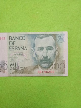 Billete de 1000 pesetas de 1979 usado