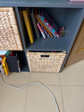 Mueble Almacenaje Mimbre y Madera