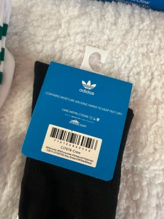 Calzini Adidas Crew Verdi e Bianchi Taglia 42