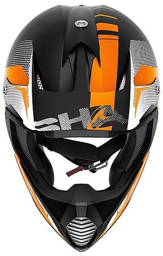 Casco Cross Shark Varial Anger Negro Naranja