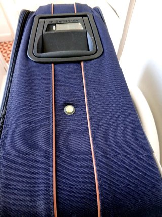 Maleta Grande Samsonite Lona y Cuero.Impecable!