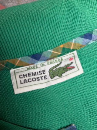 Polo Lacoste Verde Talla M oldmoney