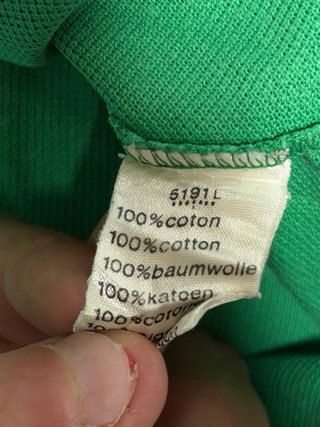 Polo Lacoste Verde Talla M oldmoney