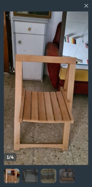 Silla de madera plegable