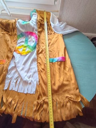 Pack disfraz/accesorios hippie+ regalo peluca