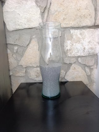 Jarrón de cristal transparente