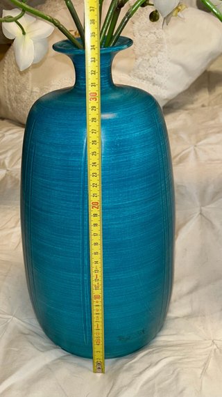 Jarrón Cerámica Turquesa Grande 31cm