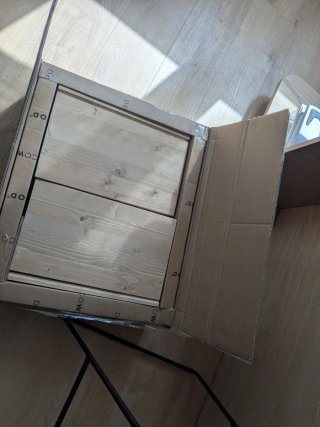 2 Mesitas  de noche madera maciza flotante