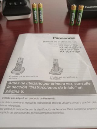 Pareja Teléfonos Panasonic KX-TG1611SP