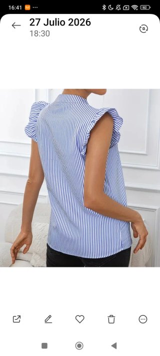 Blusa tendencias en azul de rayas talla XL