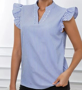 Blusa tendencias en azul de rayas talla XL