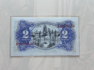 Billete 2 Pesetas República Española 1938 SC