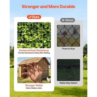 VEVOR Hardware Cloth, 6.3 mm 0.4 x 6 m 0.5 mm Diam