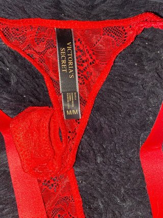 Victoria's Secret Perizomi Set Tg M Rosso/Rosa