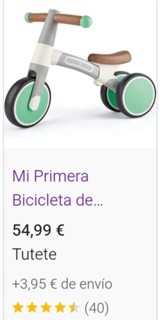 Mi primera bicicleta, triciclo