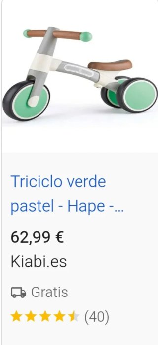 Mi primera bicicleta, triciclo