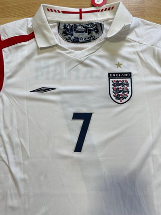 Camiseta Beckham Inglaterra XL Retro