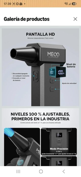 Soplador de aire MECO nuevo precintado