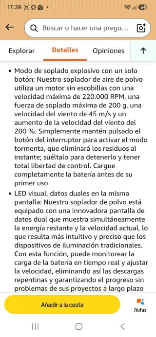 Soplador de aire MECO nuevo precintado