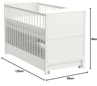 Cuna blanca con cajón