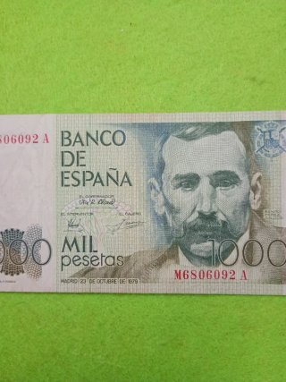 Billete de 1000 pesetas de 1979