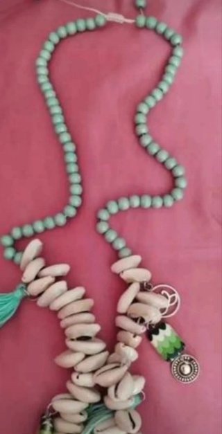 Collar Largo Étnico Boho Conchas Cauri