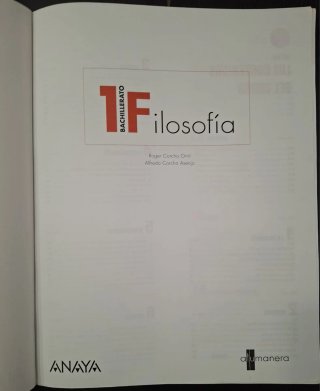 Libro filosofìa 1° Bachillerato