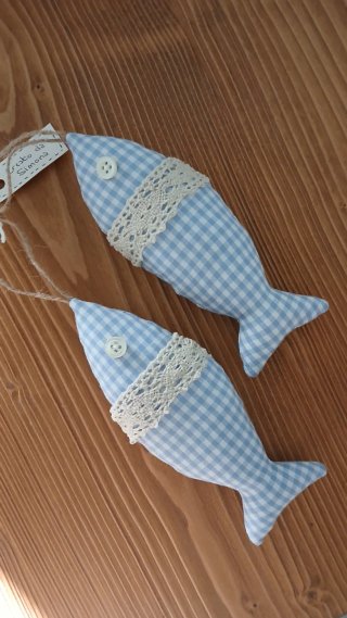 Pesciolini decorativi con pizzo per casa al mare