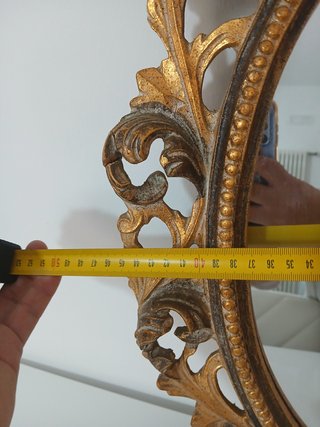 Specchio Barocco Dorato Ovale 70x45