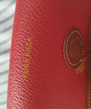 Cartera monedero roja Pura Raza fabricada en Españ